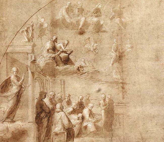 RAFFAELLO Sanzio Study for the Disputa